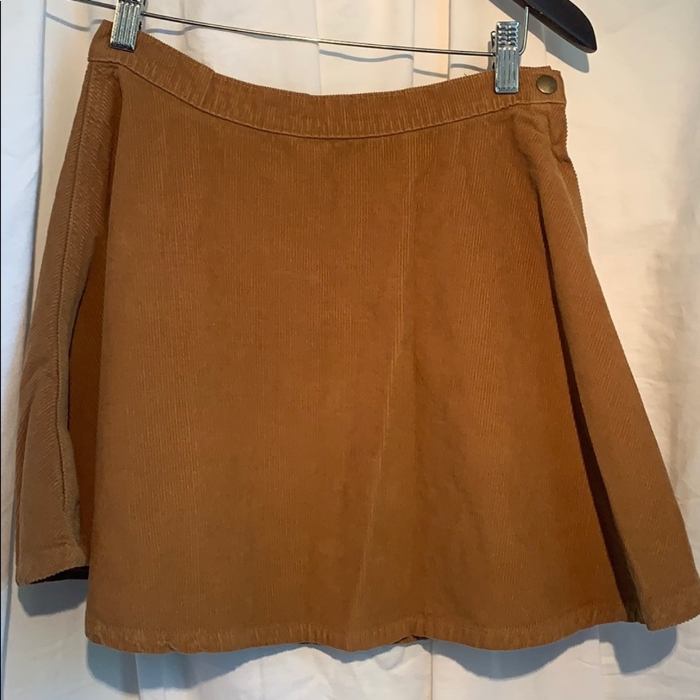 3/12 America Apparel corduroy brown A-symmetric skirt M